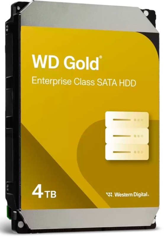 Запам’ятовувальний пристрій на жорстких дисках (HDD) SATA 4TB 7200RPM 6GB/S 256MB GOLD WD4004FRYZ WDC - фото 2