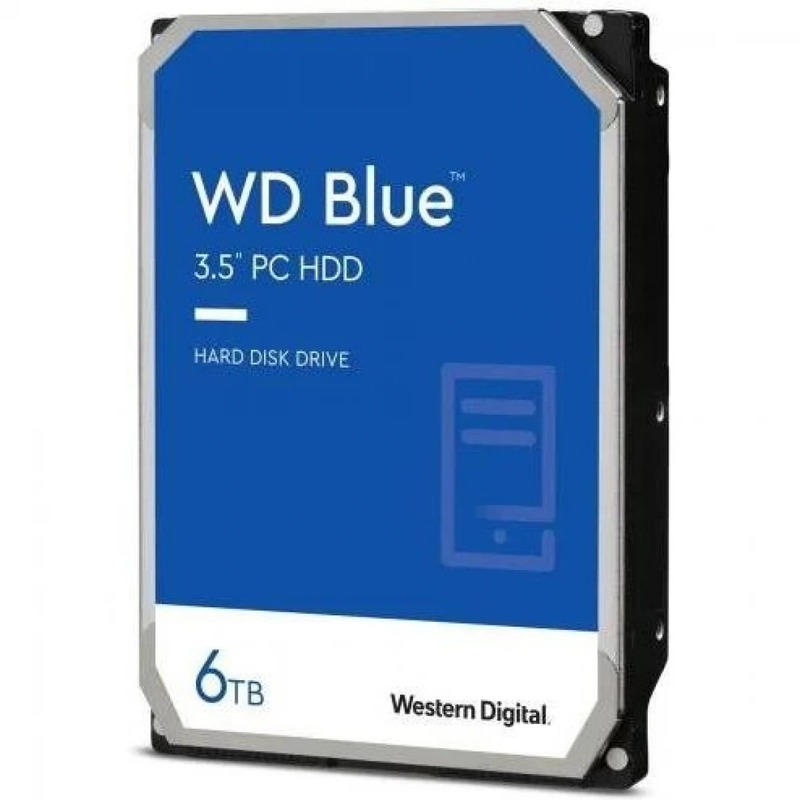 Накопитель HDD SATA 6.0TB WD Blue 5400rpm 256MB (WD60EZAX) - фото 1