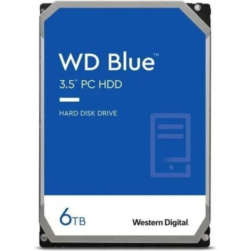 Накопитель HDD SATA 6.0TB WD Blue 5400rpm 256MB (WD60EZAX)