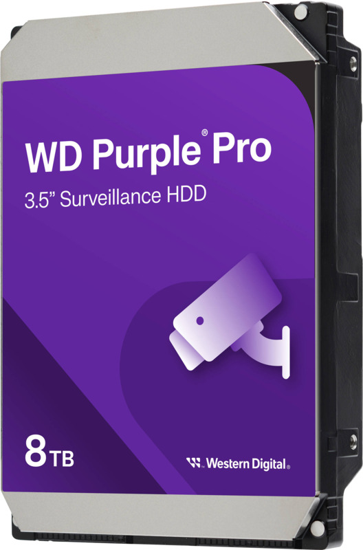 Запам’ятовувальний пристрій на жорстких дисках (HDD) SATA 8TB 6GB/S 256MB PURPLE WD8002PURP WDC - фото 1