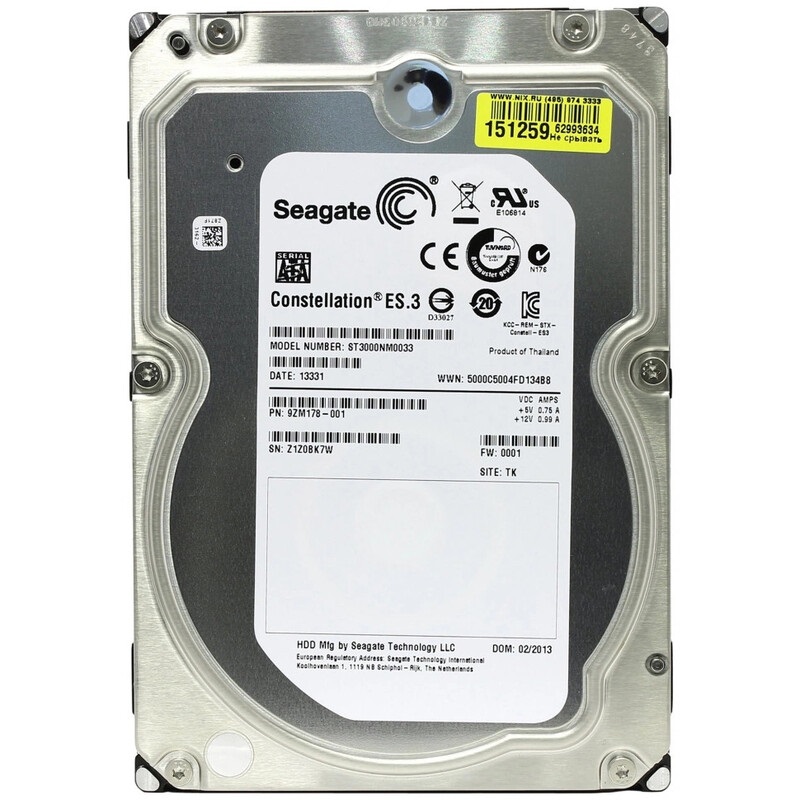 Жорсткий диск Seagate 3.5" 3TB (ST3000NM0033)
