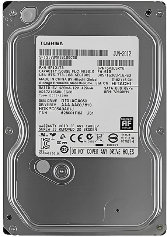 Жорсткий диск Toshiba 3.5" 500Gb (DT01ACA050)