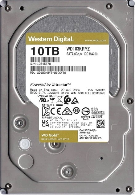 Жесткий диск WD 3.5" 10TB (WD103KRYZ) - фото 1 Жесткий диск WD 3.5" 10TB (WD103KRYZ) - фото 1