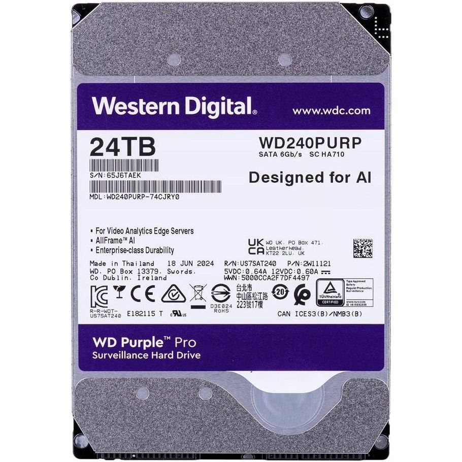 Жорсткий диск WD 3.5" 24TB (WD240PURP) - фото 2