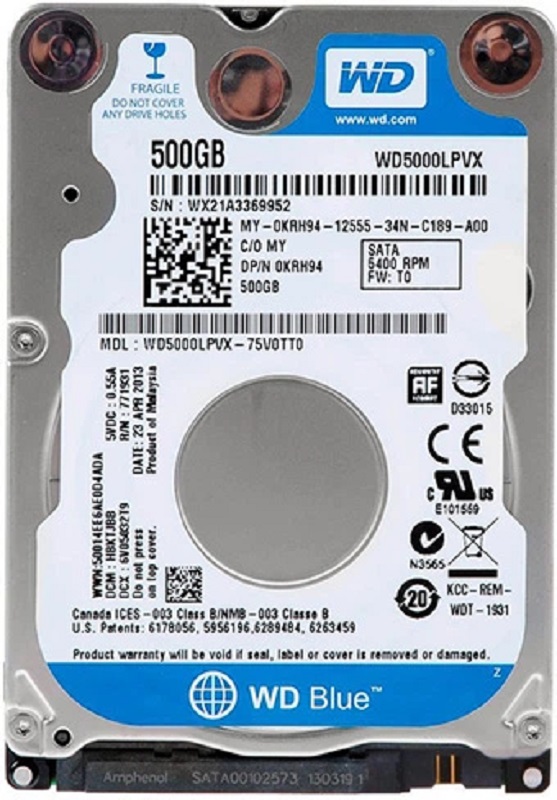 Жесткий диск WD 2.5" 500GB (WD5000LPVX)