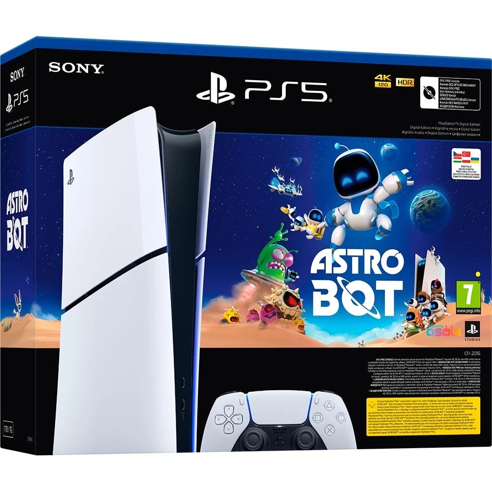 Стаціонарна ігрова приставка Sony PlayStation 5 Slim Digital Edition 1TB Astro Bot (1000044336) UA - фото 2