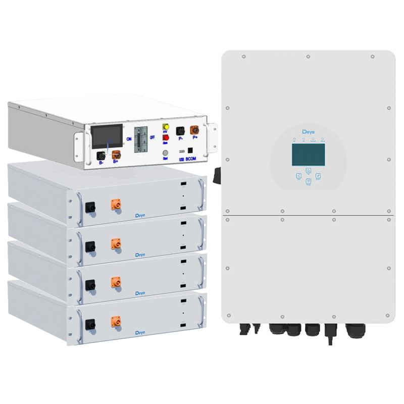 Комплект Инвертор Deye SUN-15K-SG01HP3-EU-AM2 + 4 шт АКБ DEYE BOS-G PRO LiFePO4 HV 51.2v 100AH 5.12kwh + BMS Контроллер Deye BOS-G Control Box (HVB750V/100A-EU) Europe