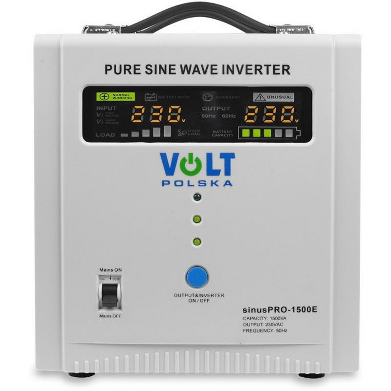 Гібридне ДБЖ/інвертор Volt Polska SINUS PRO 1500E 12V 230V (3SP091512E) - фото 1
