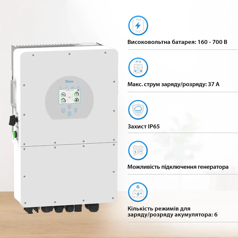 Гібридний інвертор Deye SUN-20K-SG01HP3 - фото 2