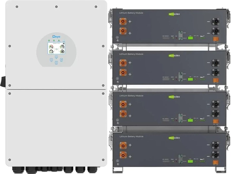Система зберігання енергії Deye SV-1DE16K1-LEC20K1-1 (16kW 20.5kWh 4BAT LiFePO4 ≥6000 циклів)