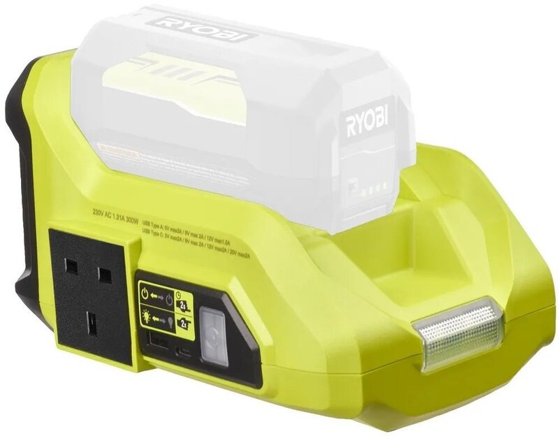 Преобразователь DC-AC (аккумуляторный инвертор) Ryobi RY36BI300A-0 - фото 3
