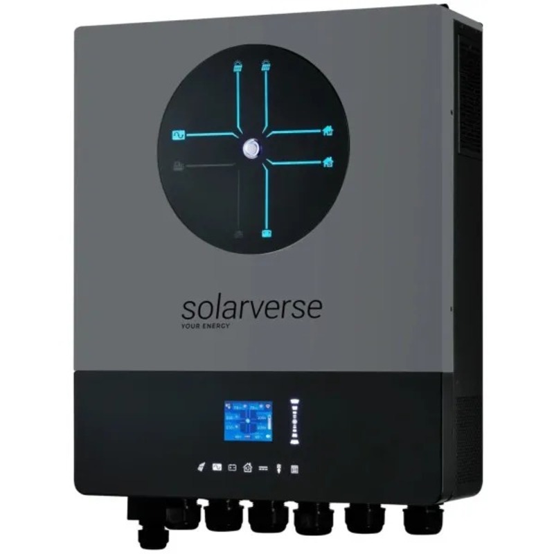 Автономний інвертор Solarverse Ampere Double 8kW 48V 1 MPPT Wi-Fi 220V однофазний (SV8048AD)