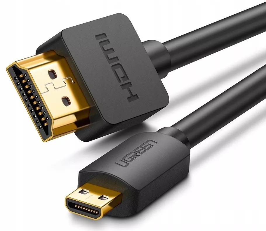 Кабель мультимедийный Ugreen HDMI M to HDMI micro M 2.0m 4K black (30103)