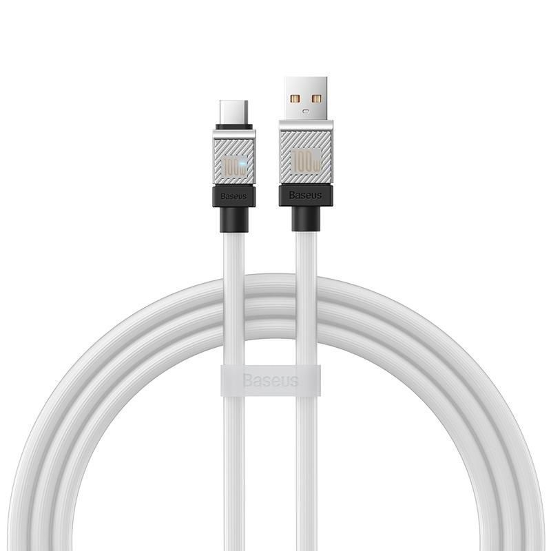Кабель Baseus CoolPlay Series USB to Type-C 100W 1m White (CAKW00060)