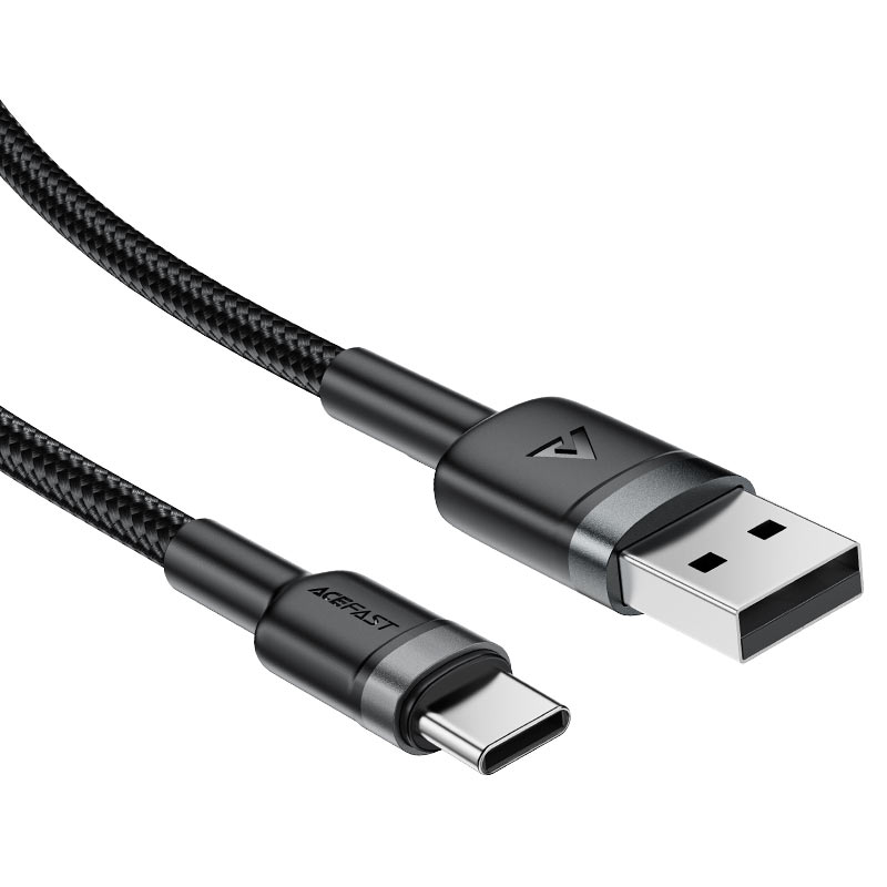 Кабель Acefast C22-04 USB to USB-C 1.2m - black - фото 1 Кабель Acefast C22-04 USB to USB-C 1.2m - black - фото 1