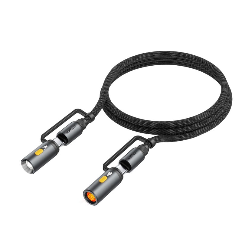 Кабель Acefast J4 USB-C to USB-C Multi-Function Led (Black) - фото 1
