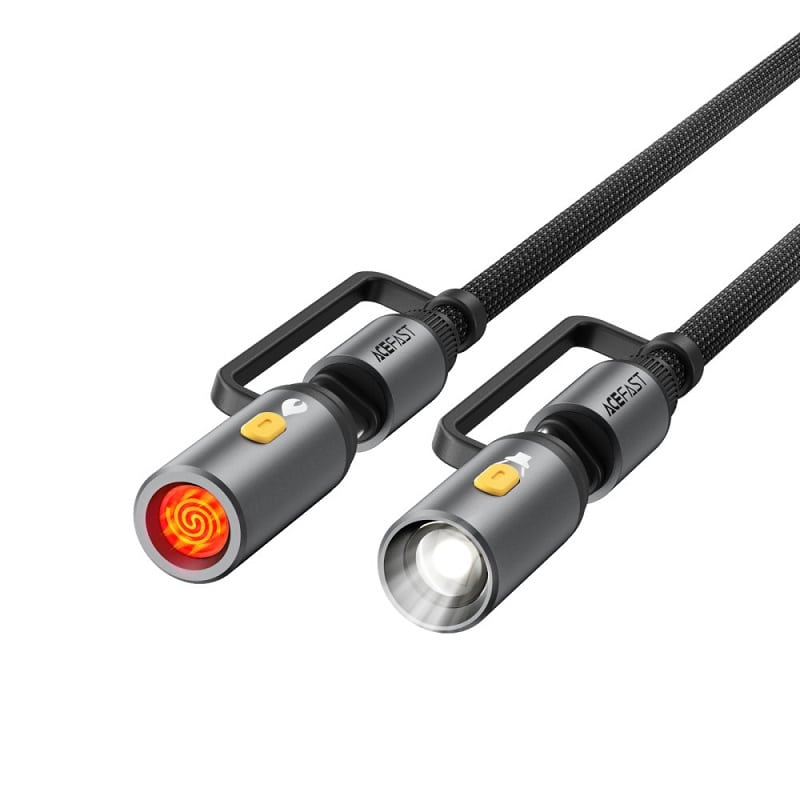 Кабель Acefast J4 USB-C to USB-C Multi-Function Led (Black) - фото 2
