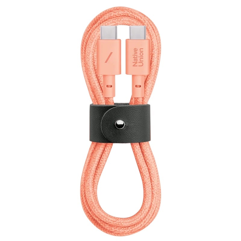 Кабель Native Union Belt Cable USB-C to USB-C Apricot Crush (1.2 m) (BELT-C-APR-2-NP)