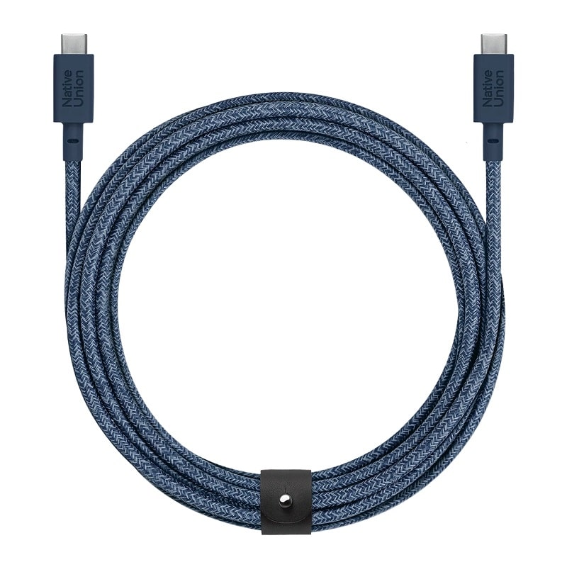 Кабель Native Union Belt XL Cable USB-C to USB-C Navy (3 m) (BELT-XL-C-NAV-3-NP)