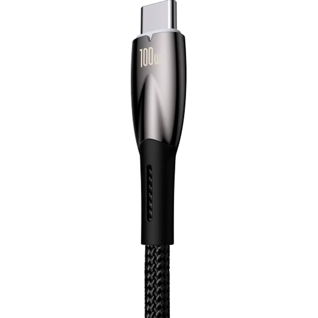 Кабель Baseus Glimmer Series Fast Charging Type-C 100W (1m) (black) (CADH000401) - фото 1 Кабель Baseus Glimmer Series Fast Charging Type-C 100W (1m) (black) (CADH000401) - фото 1