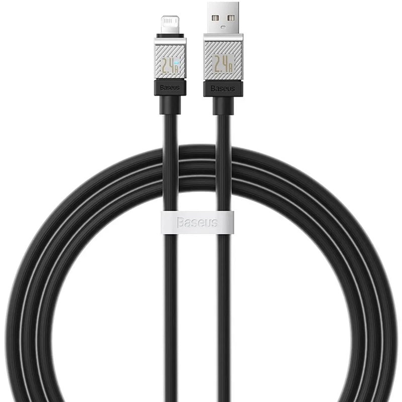 Кабель Baseus CoolPlay Series Fast Charging Cable USB to iP 2.4A 1m Black (CAKW000401)