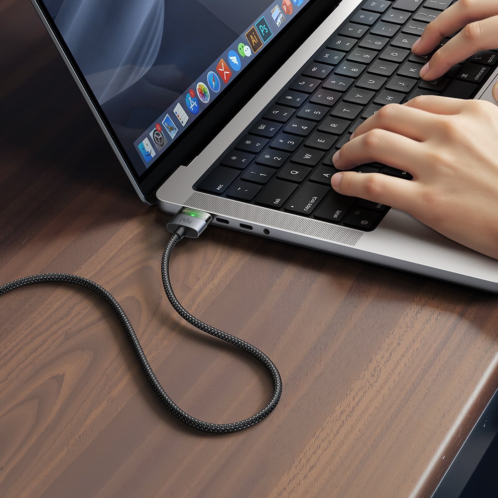Кабель Mcdodo [CA-2070] USB-C to MagSafe 3 140W 2m (Black) - фото 2