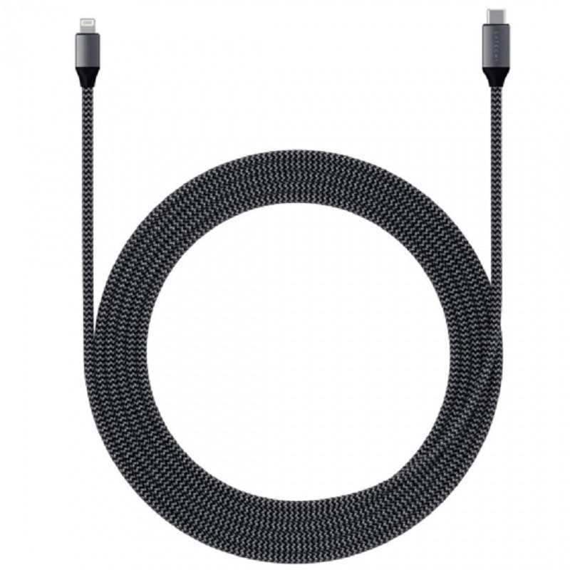 Кабель Satechi USB-C to Lightning Cable Space Gray (1.8 m) (ST-TCL18M)