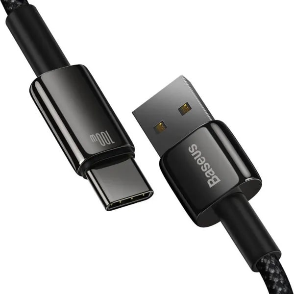 Кабель Baseus Tungsten Gold Fast Charging USB to Type-C 100W (2m) - фото 1 Кабель Baseus Tungsten Gold Fast Charging USB to Type-C 100W (2m) - фото 1