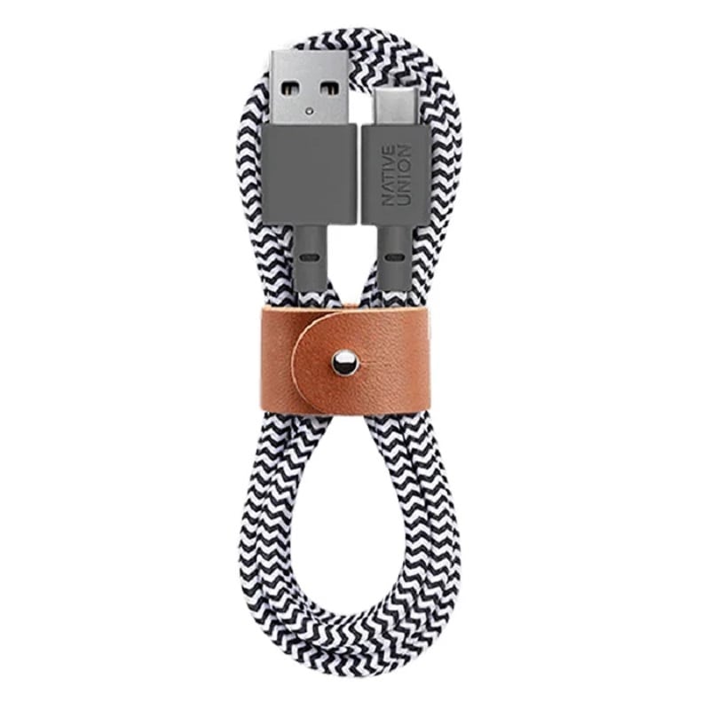 Кабель Native Union Belt Cable USB-A to USB-C Zebra (1.2 m) (BELT-AC-ZEB-NP)