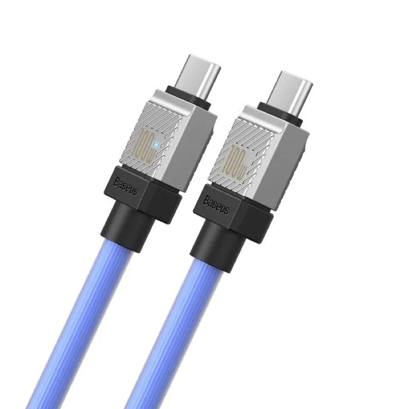 Кабель Baseus CoolPlay Series Fast Charging Cable Type-C to Type-C 100W 1m Blue (CAKW000203) - фото 1 Кабель Baseus CoolPlay Series Fast Charging Cable Type-C to Type-C 100W 1m Blue (CAKW000203) - фото 1