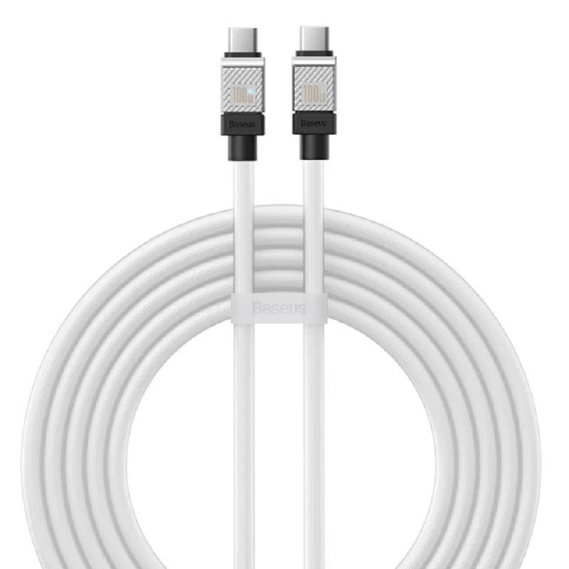 Кабель Baseus CoolPlay Series Fast Charging Cable Type-C to Type-C 100W 2m White (CAKW000302)