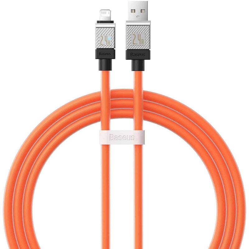 Кабель Baseus CoolPlay Series Fast Charging Cable USB to iP 2.4A 2m Orange (CAKW000507)