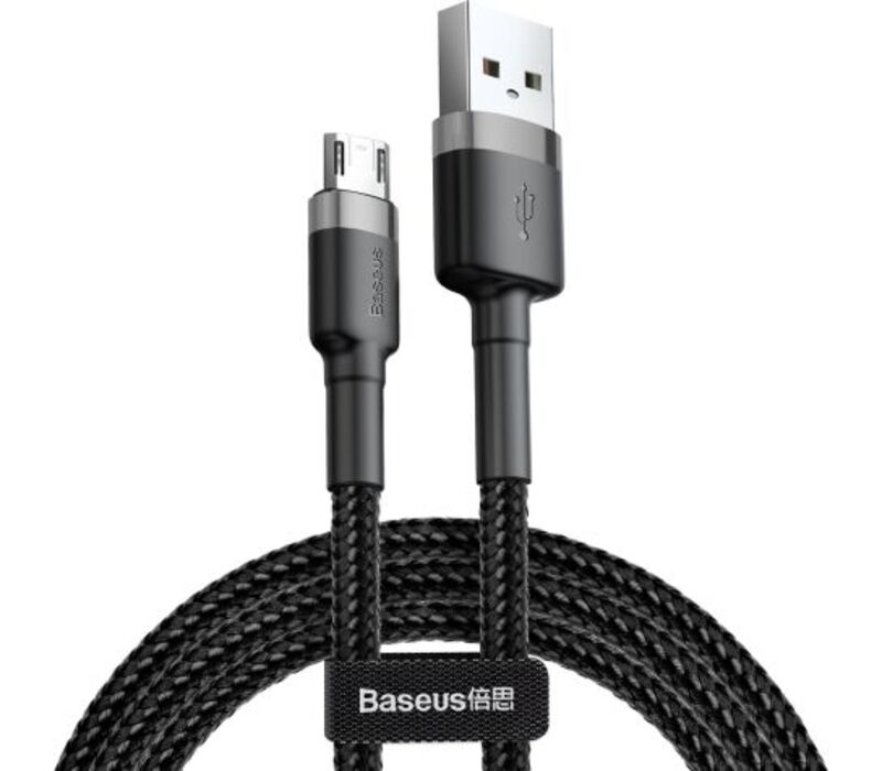 Кабель Micro USB Baseus USB Cabel to microUSB Cafule 1m Grey/Black (CAMKLF-BG1)