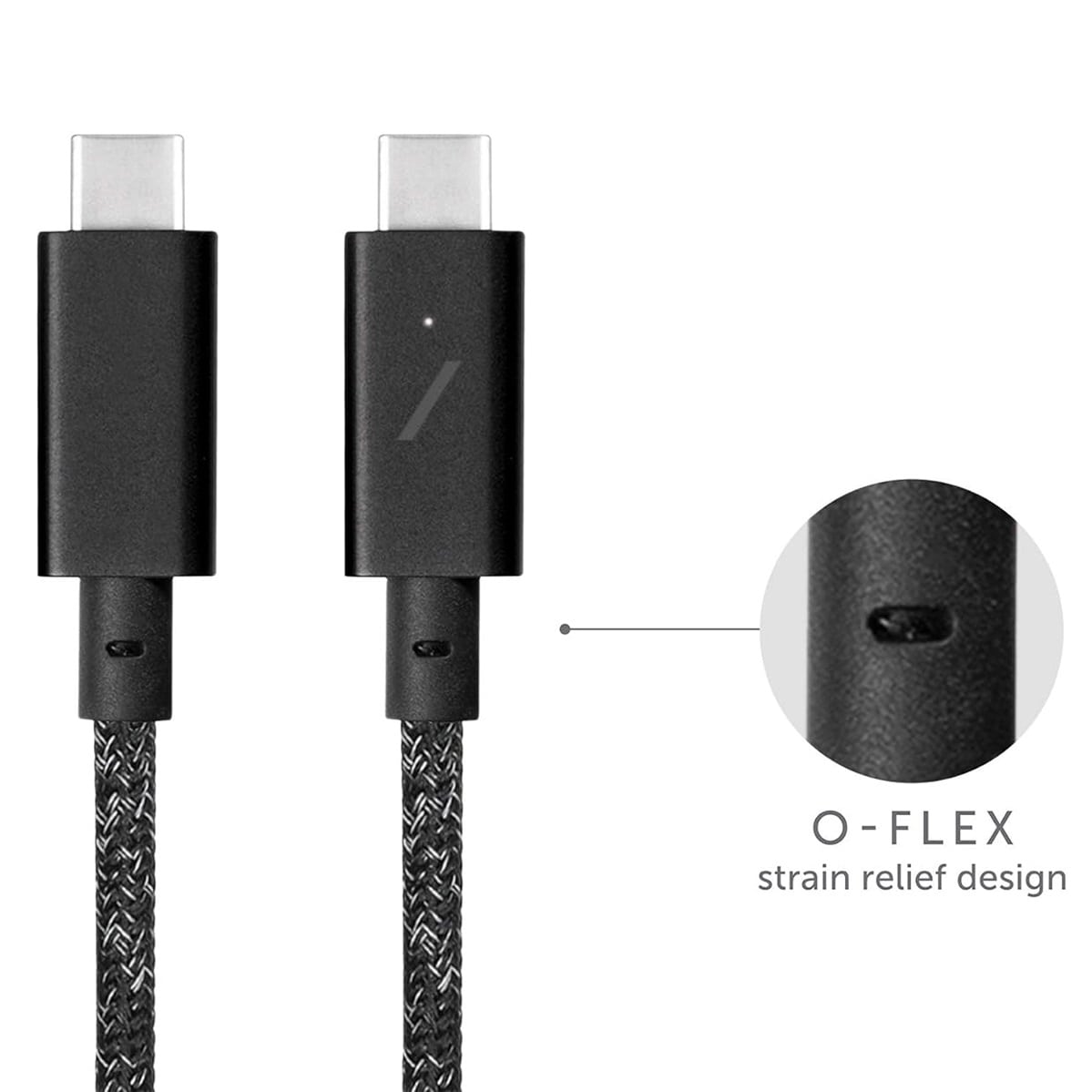 Кабель Native Union Belt Cable USB-C to USB-C Pro 240W Cosmos Black (2.4 m) (BELT-PRO2-COS-NP) - фото 2