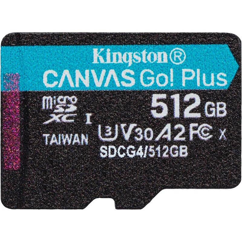 Карта пам`яті MicroSDXC 512GB UHS-I/U3 Class 10 Kingston Canvas Go! Plus R200/W160MB/s (SDCG4/512GBSP) Карта пам`яті MicroSDXC 512GB UHS-I/U3 Class 10 Kingston Canvas Go! Plus R200/W160MB/s (SDCG4/512GBSP)
