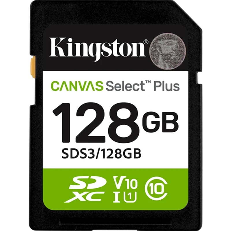 Карта памяти SDXC 128GB UHS-I Class 10 Kingston Canvas Select Plus R150MB/s (SDS3/128GB)