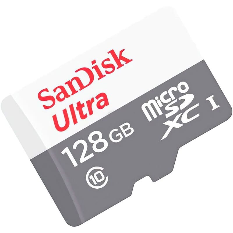 Карта памяти microSDXC (UHS-1) SanDisk Ultra 128Gb class 10 A1 (100Mb/s) (SDSQUNR-128G-GN6MN) - фото 1 Карта памяти microSDXC (UHS-1) SanDisk Ultra 128Gb class 10 A1 (100Mb/s) (SDSQUNR-128G-GN6MN) - фото 1