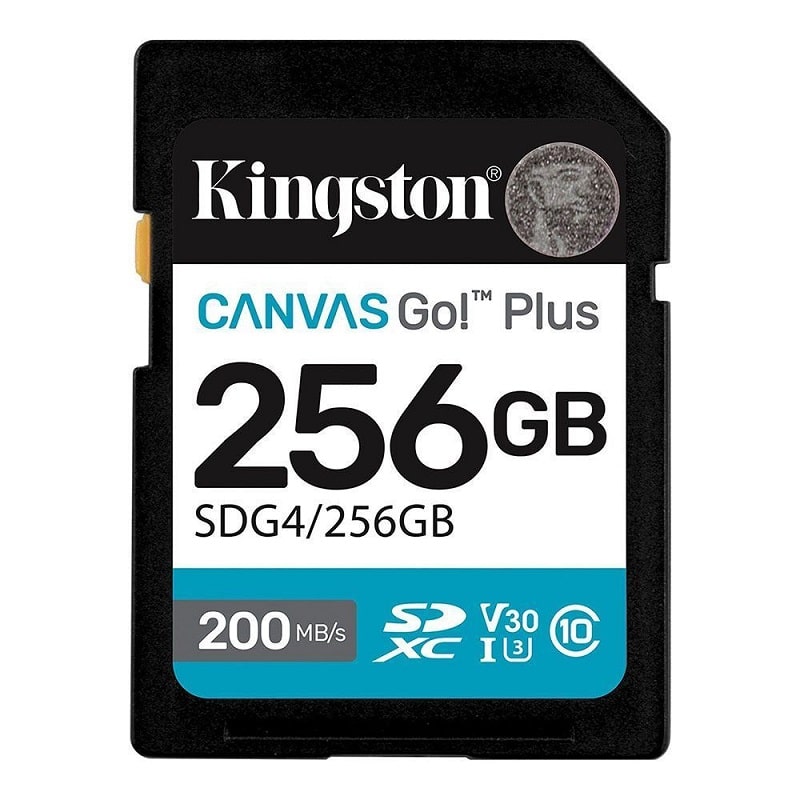 Карта памяти SDXC (UHS-1 U3) Kingston Canvas Go! Plus 256Gb class 10 A2 V30 (R200MB/s, W160MB/s) (SDG4/256GB)