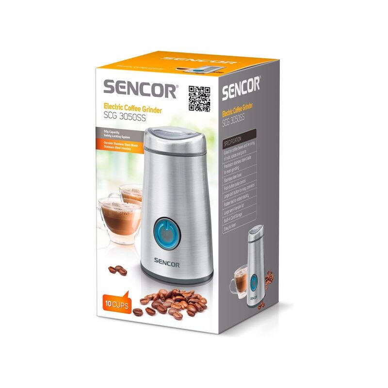 Кофемолка Sencor SCG 3050SS - фото 1 Кофемолка Sencor SCG 3050SS - фото 1