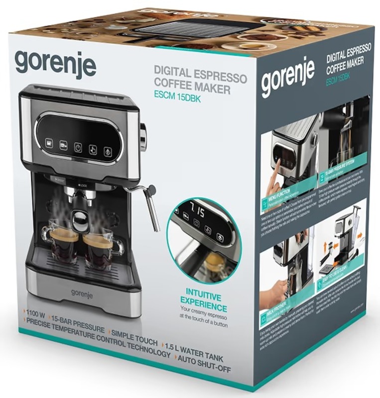 Кавоварка Gorenje ESCM 15 DBK (CM5403F-GS) Europe - фото 4