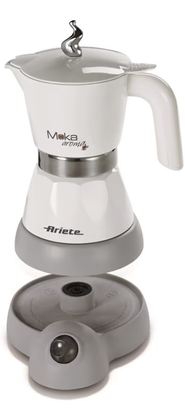 Кавоварка Ariete Moka Aroma Elettrica bianca 1358A WH (1358/10) - фото 1 Кавоварка Ariete Moka Aroma Elettrica bianca 1358A WH (1358/10) - фото 1