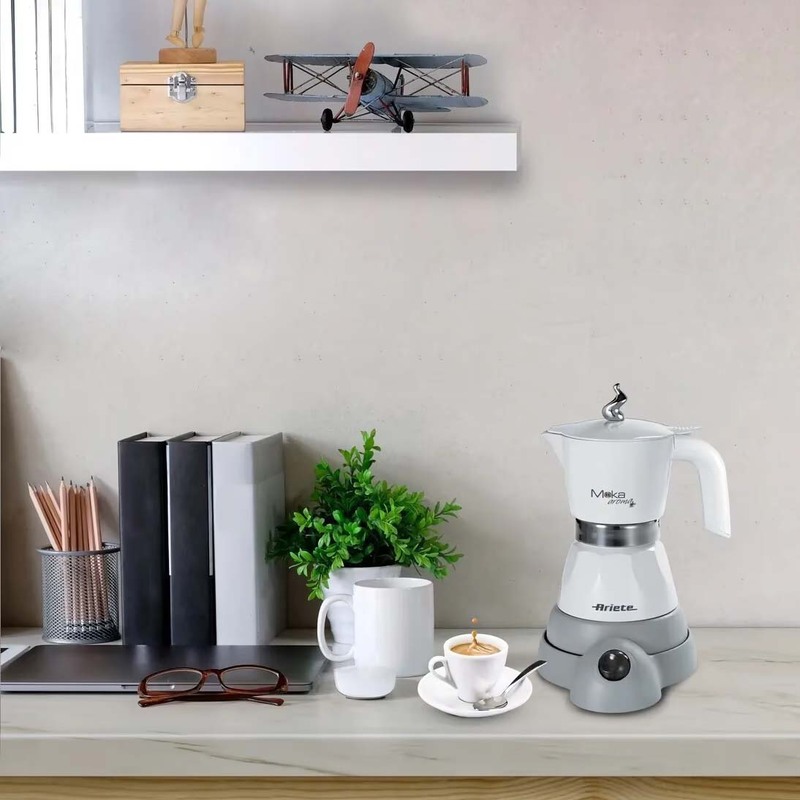 Кавоварка Ariete Moka Aroma Elettrica bianca 1358A WH (1358/10) - фото 3 Кавоварка Ariete Moka Aroma Elettrica bianca 1358A WH (1358/10) - фото 3