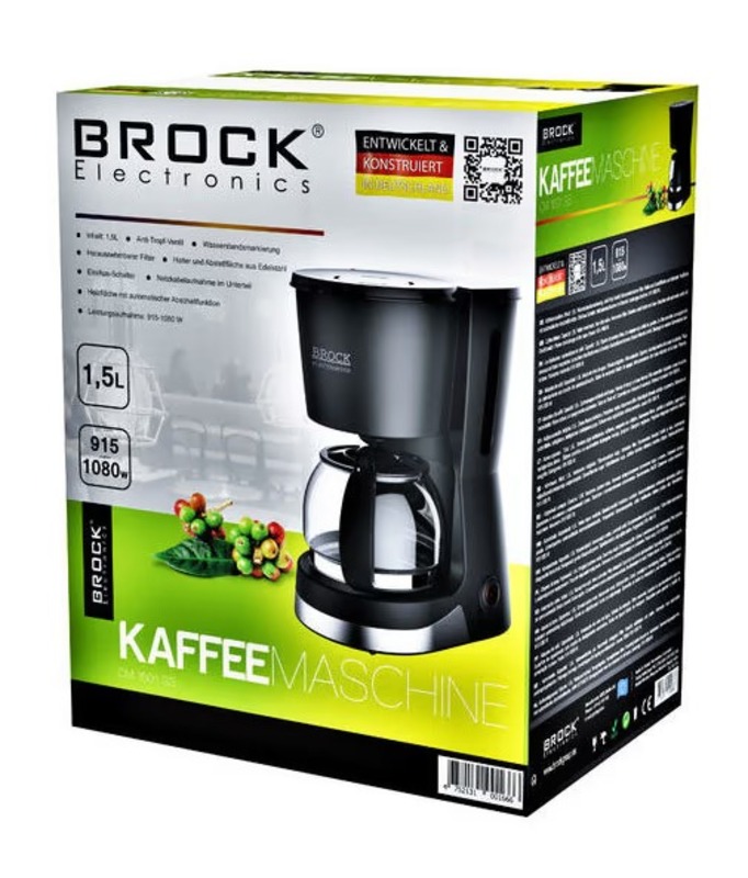 Кофеварка BROCK CM 1501 SS - фото 1 Кофеварка BROCK CM 1501 SS - фото 1
