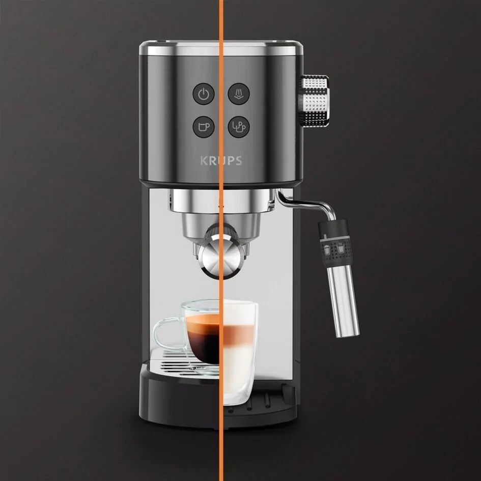 Кавоварка ріжкова еспресо Krups Virtuoso+ Pump XP444G10 - фото 8