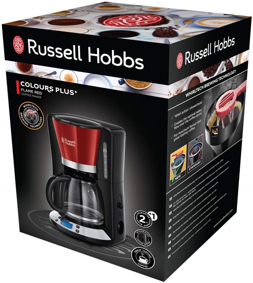Кофеварка Russell Hobbs Colours Plus Red 24031-56 Europe - фото 4 Кофеварка Russell Hobbs Colours Plus Red 24031-56 Europe - фото 4