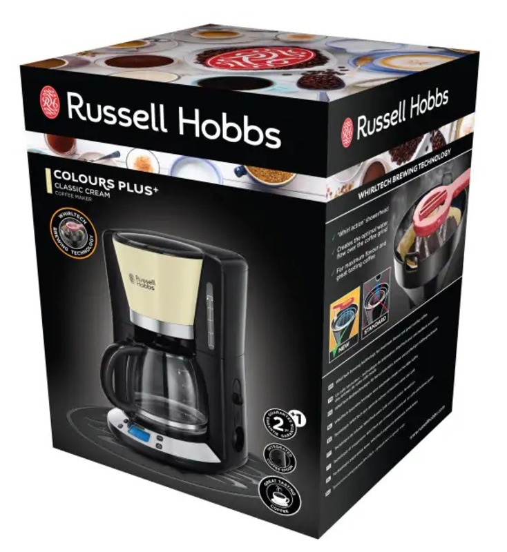 Кофеварка Russell Hobbs Colours Plus Cream 24033-56 Europe - фото 4 Кофеварка Russell Hobbs Colours Plus Cream 24033-56 Europe - фото 4