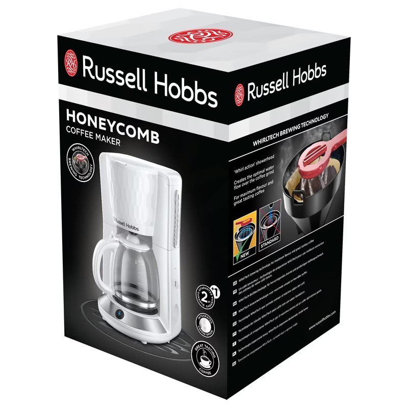Кофеварка Russell Hobbs Honeycomb White 27010-56 Europe - фото 4 Кофеварка Russell Hobbs Honeycomb White 27010-56 Europe - фото 4