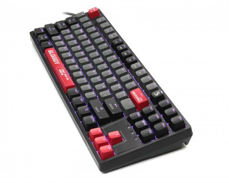 Клавиатура A4Tech Bloody S87 RGB BLMS TKL USB Energy Red (4711421993845) - фото 2 Клавиатура A4Tech Bloody S87 RGB BLMS TKL USB Energy Red (4711421993845) - фото 2