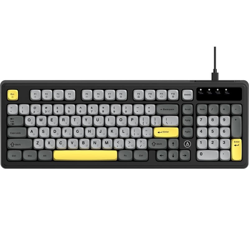 Клавіатура Ajazz AF98 Black Gray Yellow (AF98-BGY)