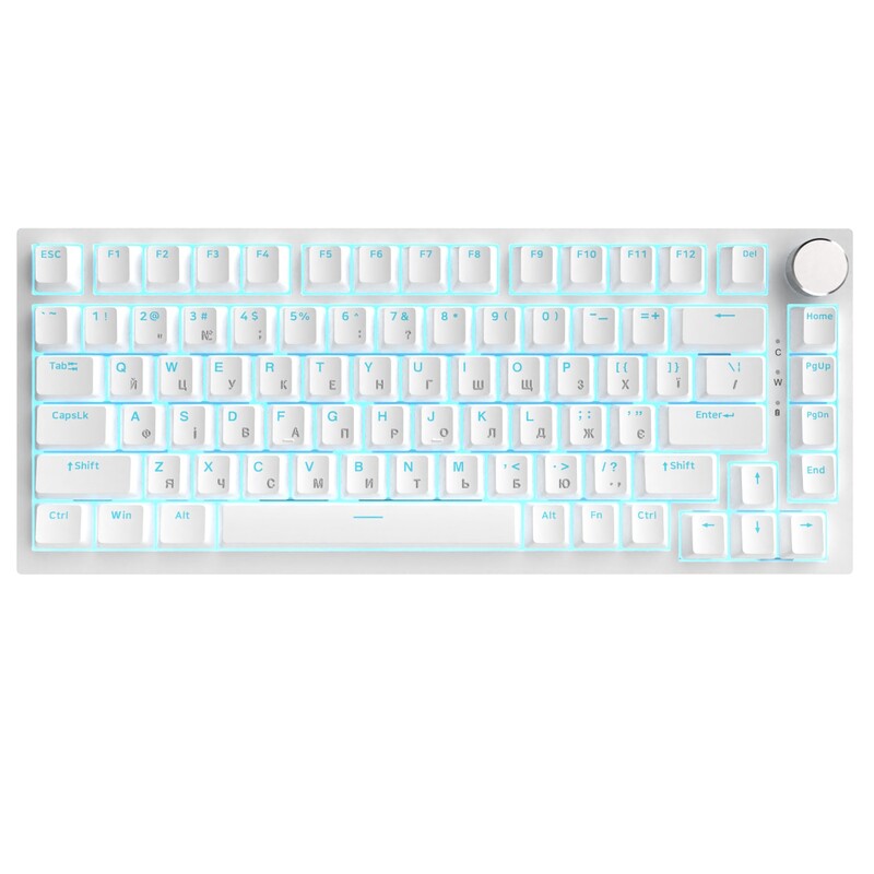 Клавиатура Ajazz AK820 Red Switch White (AK820-R-W)
